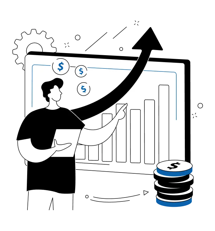 Manager Explaining Financial Chart Illustration